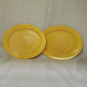 Hazel Atlas Ovide Serving Platter--Modernware Butterscotch